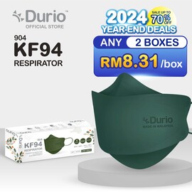 Durio 904 KF94 Respirator (Emerald Green) - (10pcs)